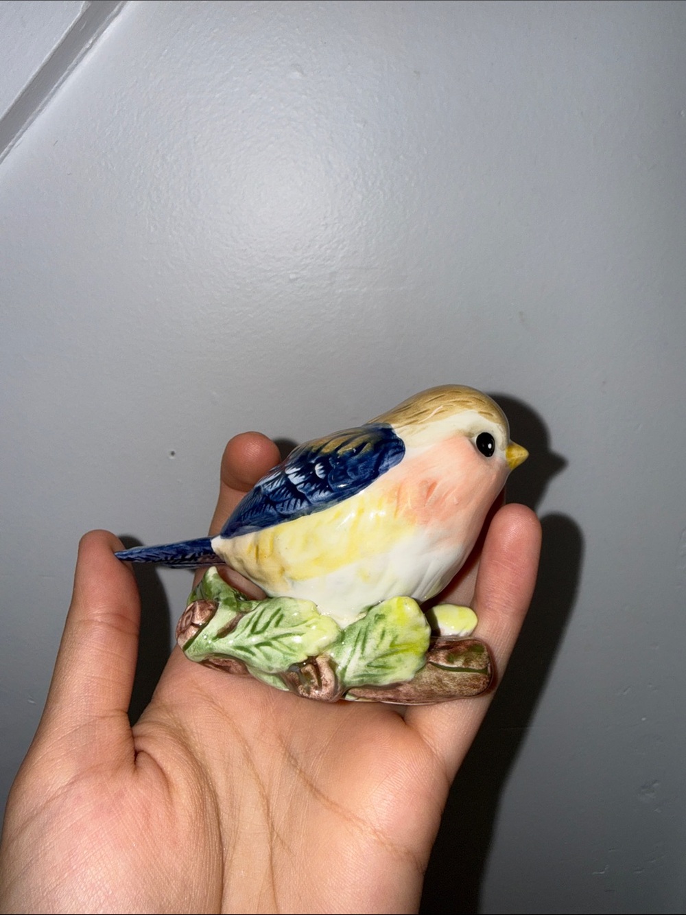 Ceramic Bird Songbird Figurine glass Decoration piece 1 birdie cute - Picture 3 of 10